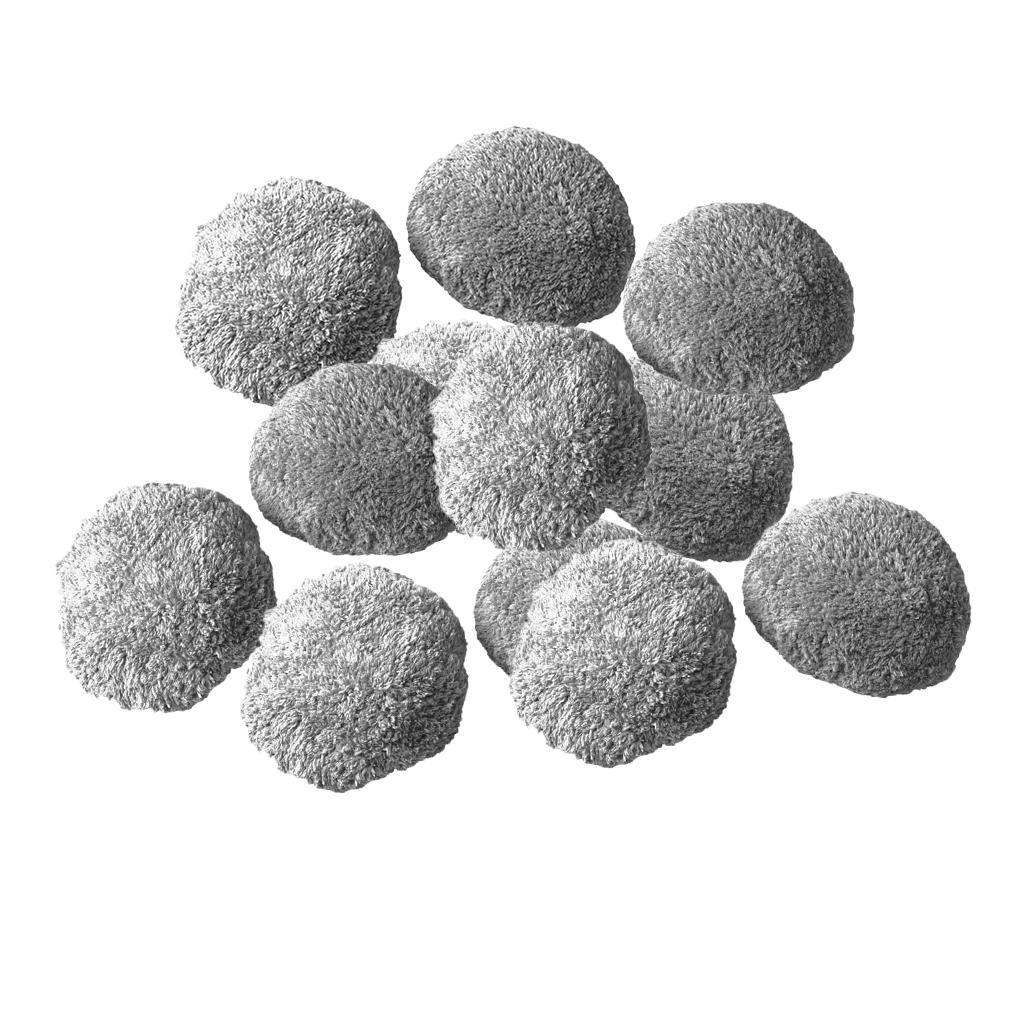 2x12Pieces Cleaning Cloth Pad for Window Vacuum Cleaner  Gray