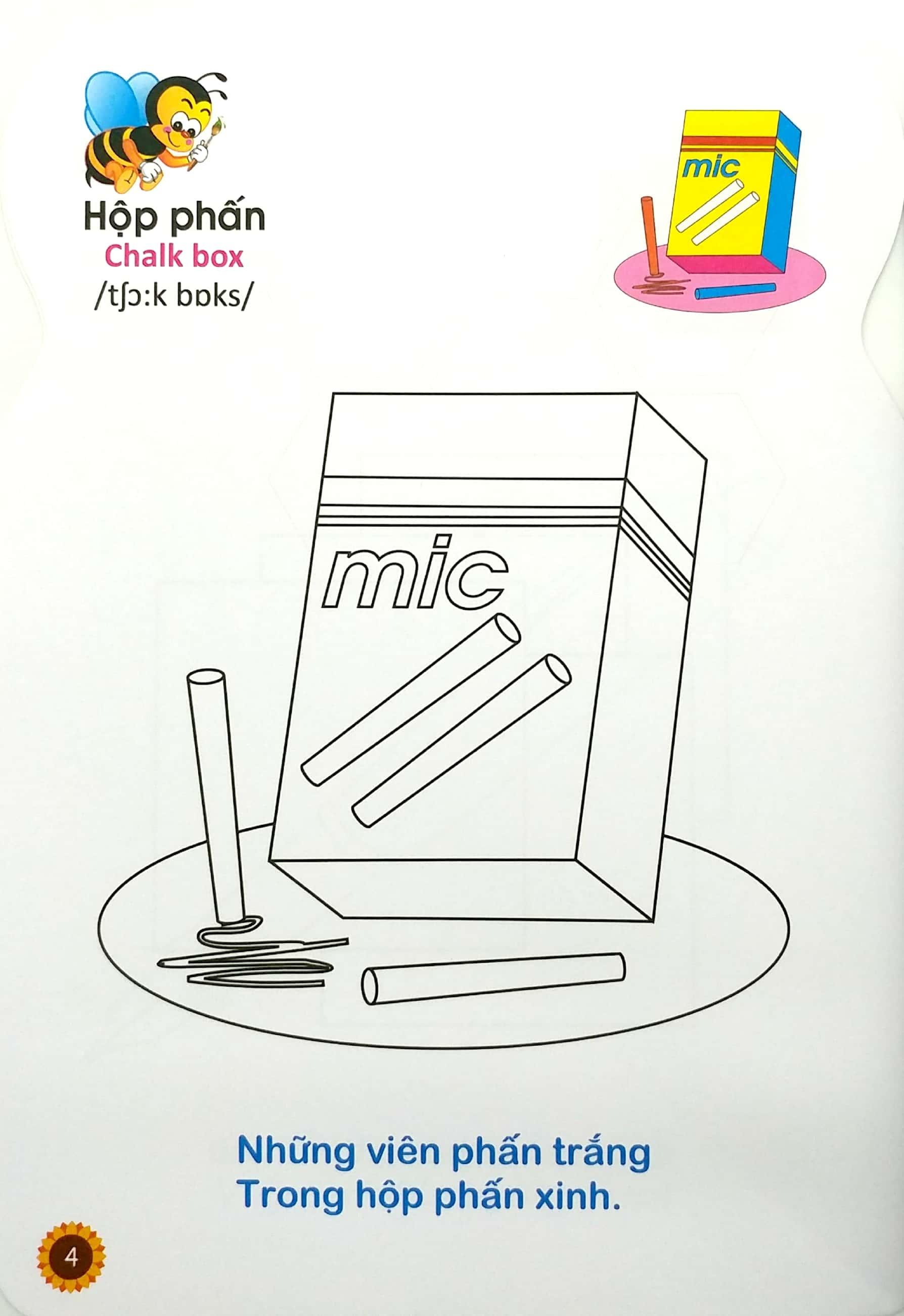 Ong Con Chăm Chỉ - Tô Màu Đồ Dùng Học Tập