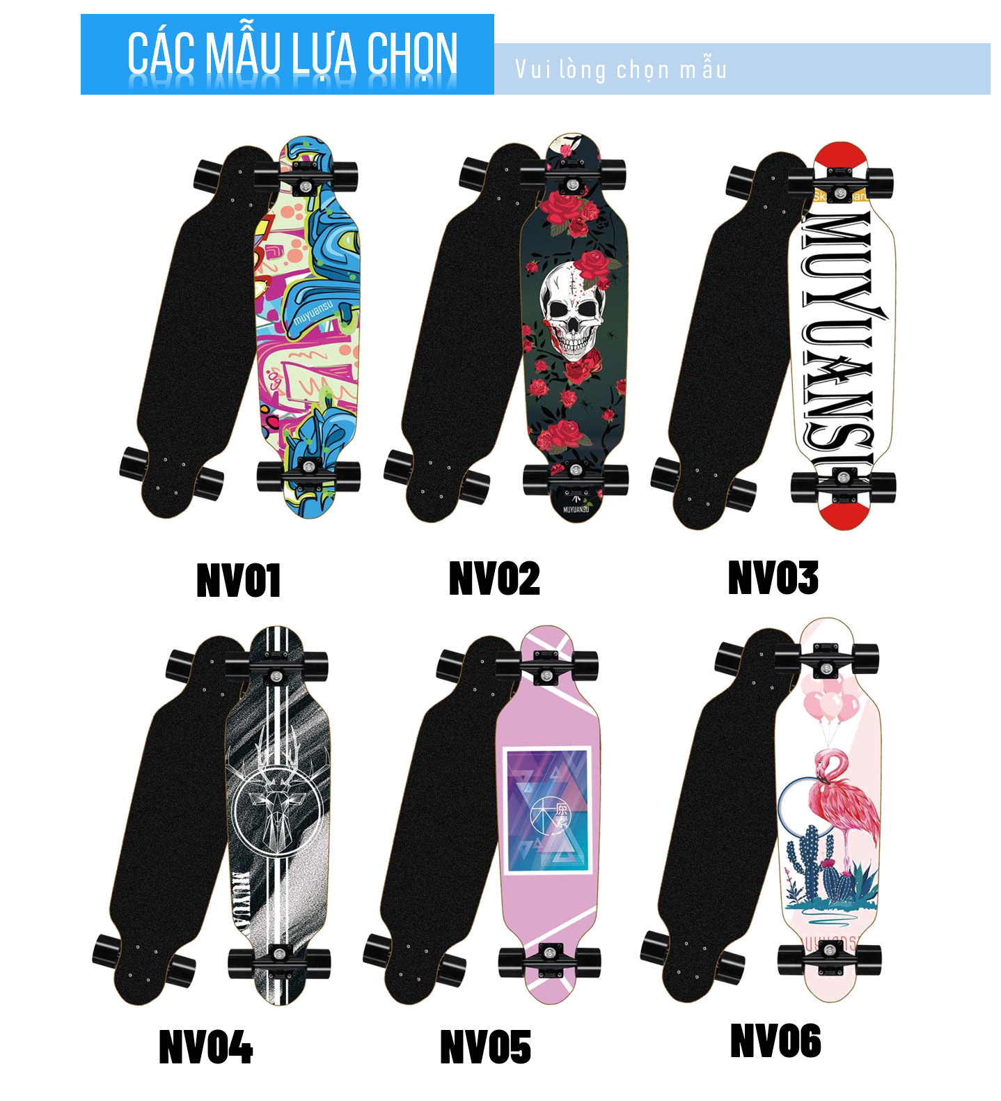 Ván Trượt Thể Thao Sport &amp; Dancing Mini Freeride Longboard Skating 80 cm - Ván Trượt Có Nhám Chống Trượt, Ván Trượt Gỗ Chống Nước Cực Tốt Chịu Lực Tốt, Ván trượt Nữ