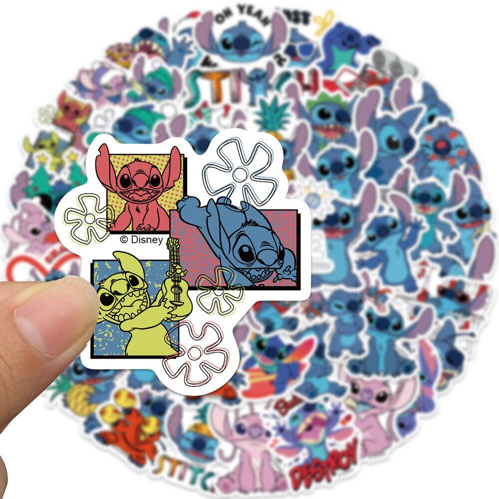 Sticker stitch lilo hoạt hình trang trí mũ bảo hiểm, guitar, ukulele, điện thoại, sổ tay, laptop - mẫu S8