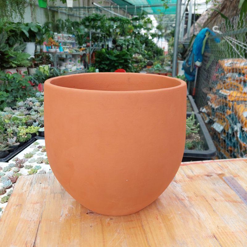 Chậu đất nung Bình Dương - Chậu bầu lớn, miệng chậu 28cm, chiều cao 28cm