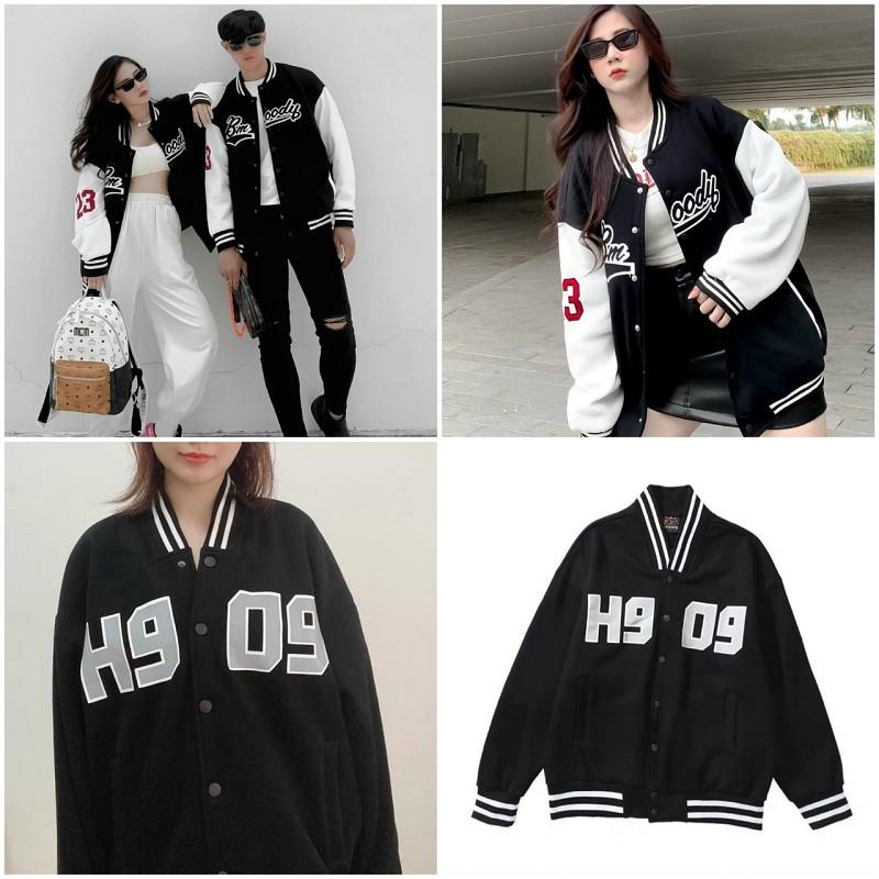 Áo Khoác Bomber Dù Bóng Chày Chữ G Nam Nữ Áo Khoác Gió Chữ S Màu Đen Cặp Đôi Rẻ Đẹp -UNISEX Kiểu Bomber Jacket