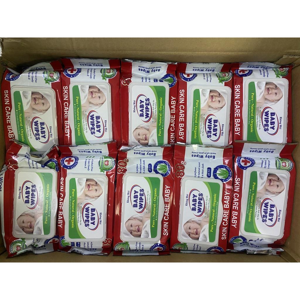 Khăn giấy ướt Baby wipes không mùi