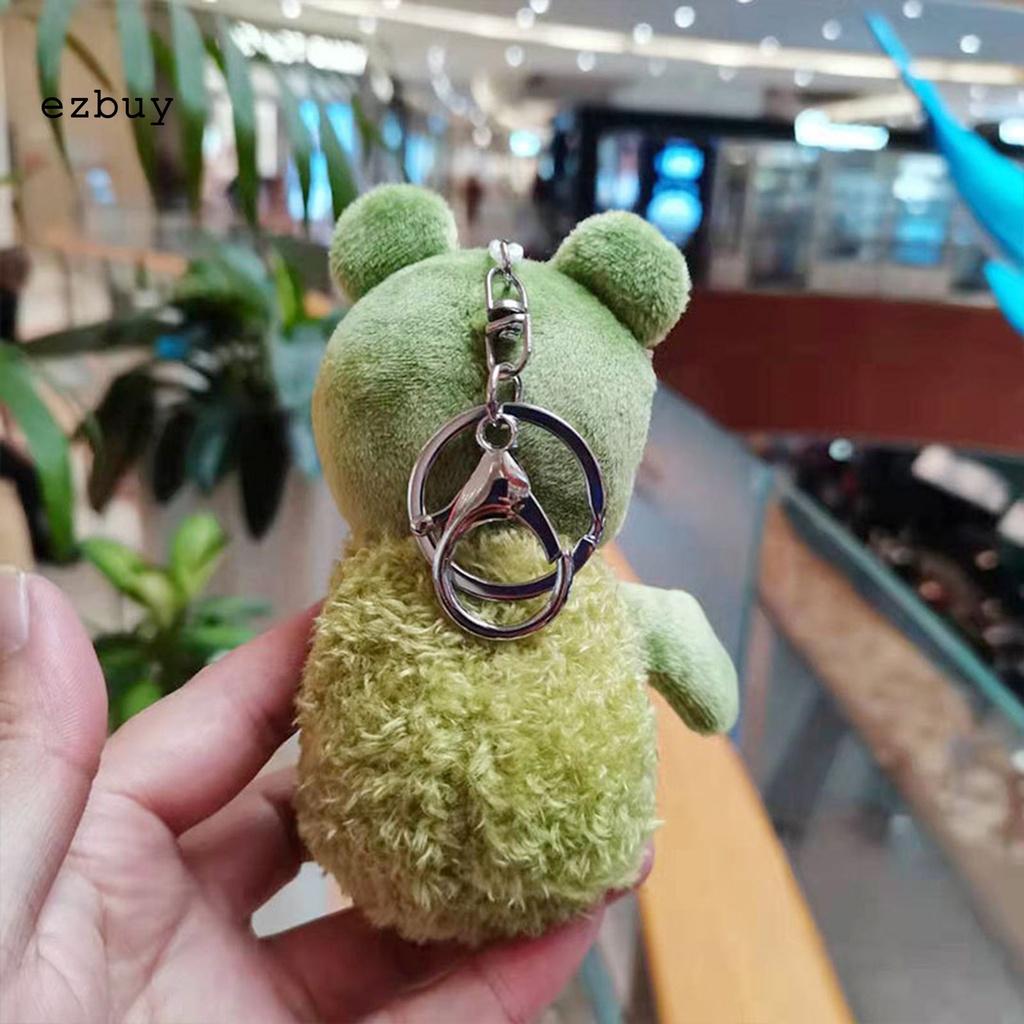 Fade-less Frog Pendant Plush Mini Frog Pendant Anti-pilling for Bag