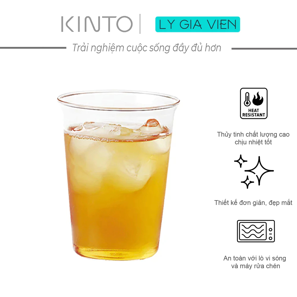 Ly Thủy Tinh Uống Trà Đá Kinto Cast Iced Tea Glass 350ml