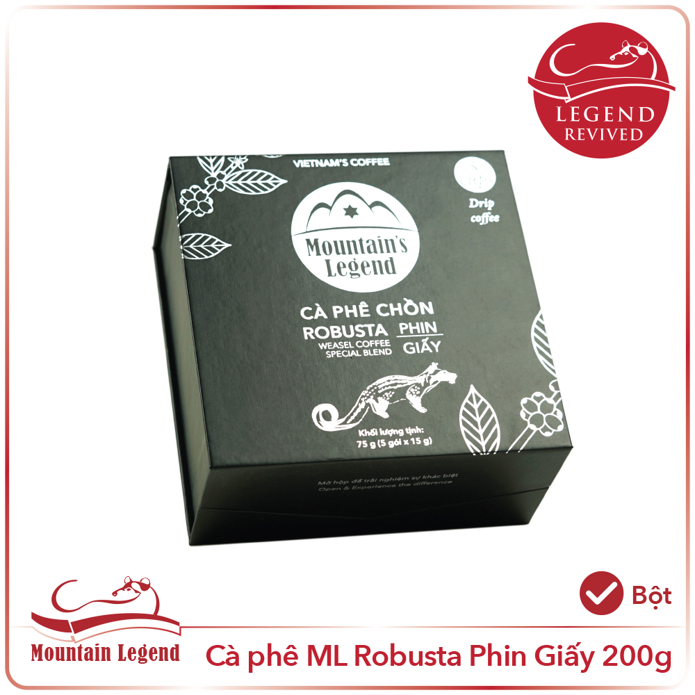 Cà phê chồn Robusta Moutain’s Legend 75 gram