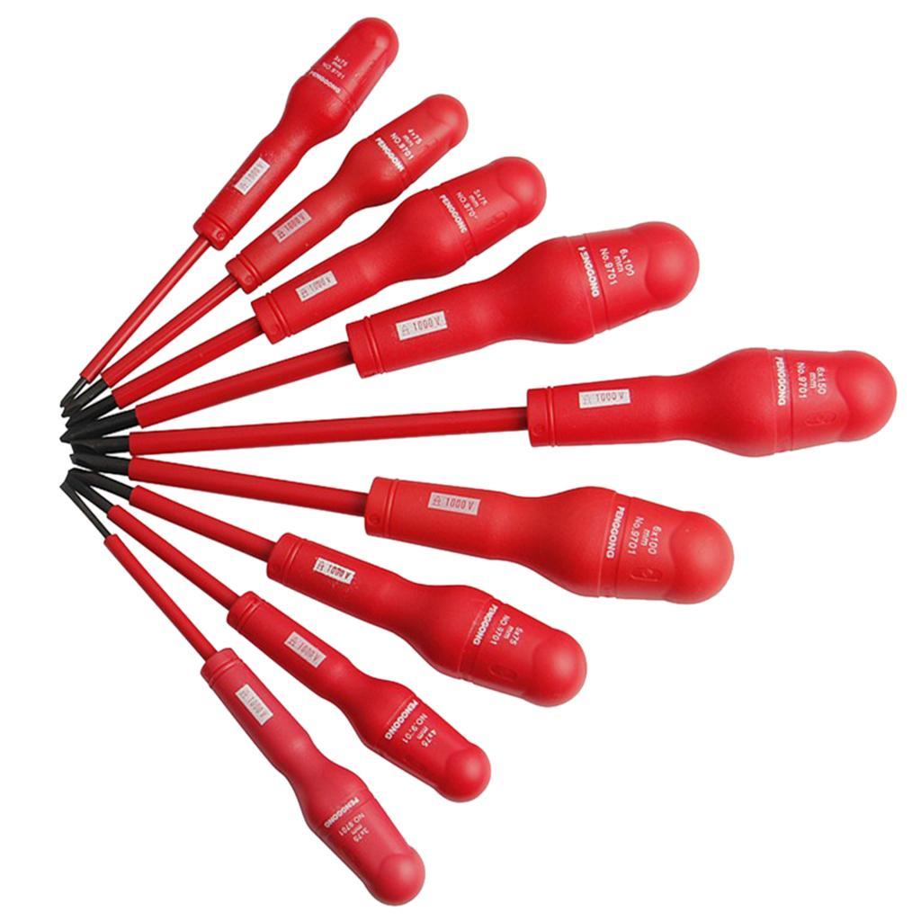 9Pieces Insulated Screwdriver Set Electrician Magnetic Precision Hand Tools