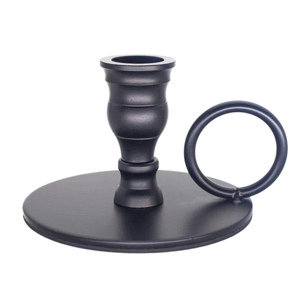 Matte Black Candle Holders for Taper Candles, Decorative Candlestick Holder for Wedding, Dinning, Party, Fits 3/4 inch Thick Candle & Led Candles
