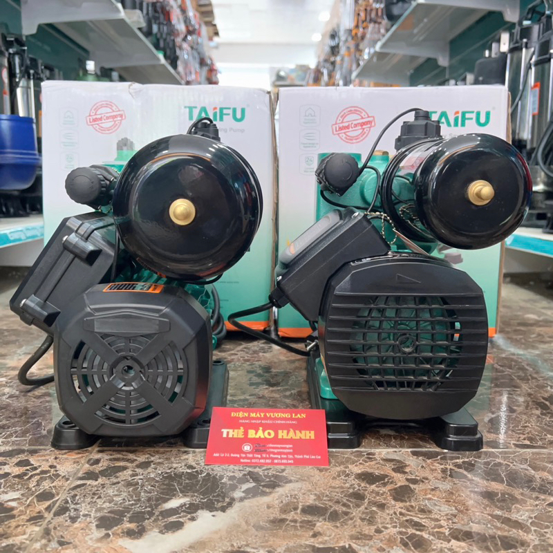 Bơm tăng áp điện tử 250W nước nóng và lạnh, chống cạn, chống cháy thông minh thế hệ mới TAIFU - Bảo hành 1 năm