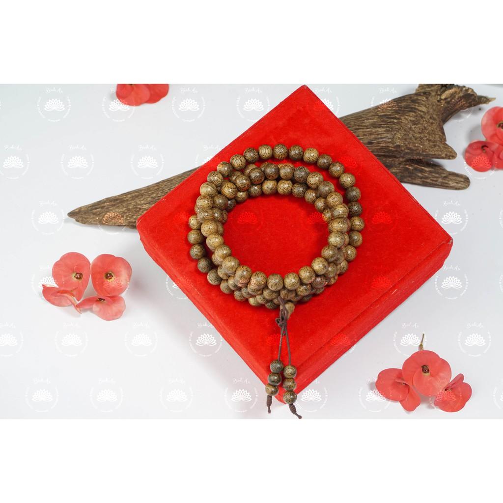 Vòng Tay 108 Hạt Trầm Hương 6ly,7ly, 8ly. Mix Hoa Sen - Chuỗi Tràng Hạt, 6ly,7ly, 8ly