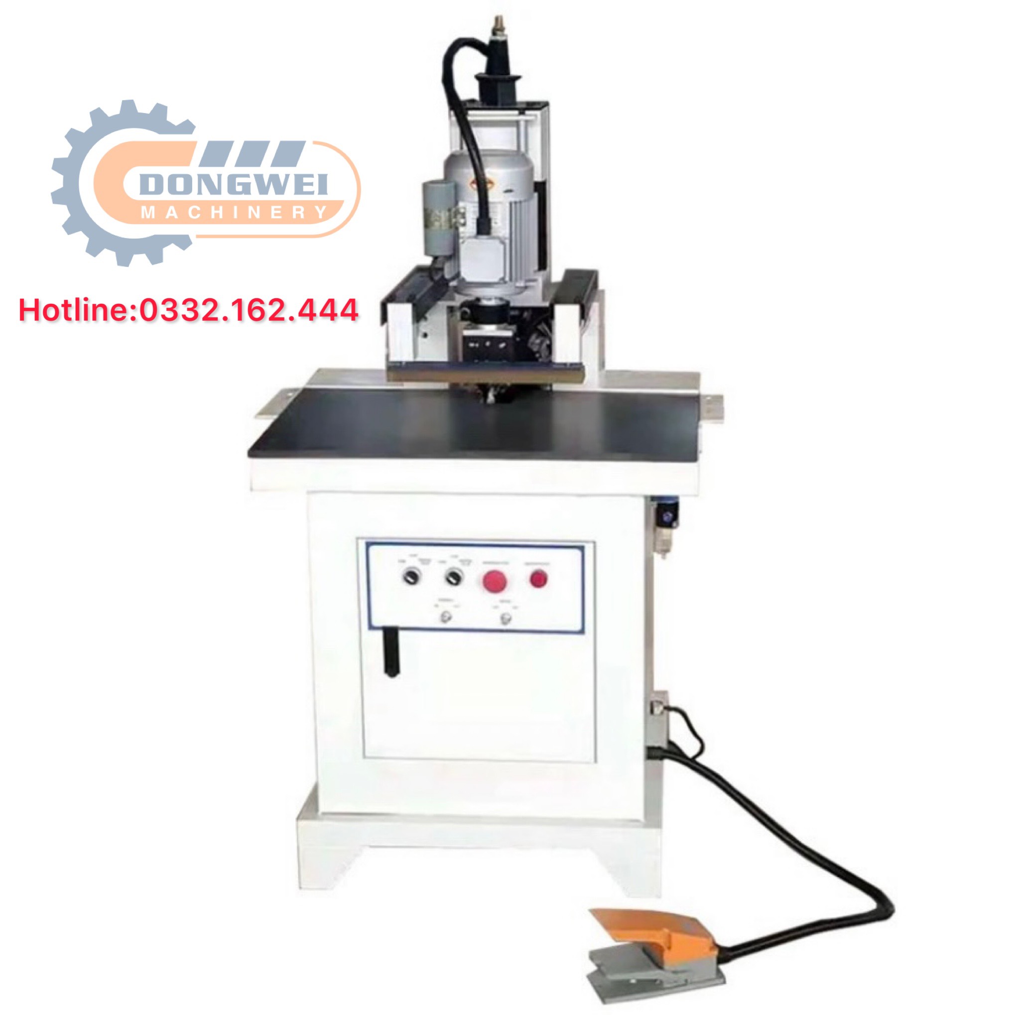 MÁY KHOAN LIÊN KẾT CHỐT CAM, CHỐT GỖ KẾT HỢP KHOAN BẢN LỀ 2 ĐẦU TỰ ĐỘNG. HỆ THANH TỲ HƠI GIÚP GIỮ VÁN ỔN ĐỊNH