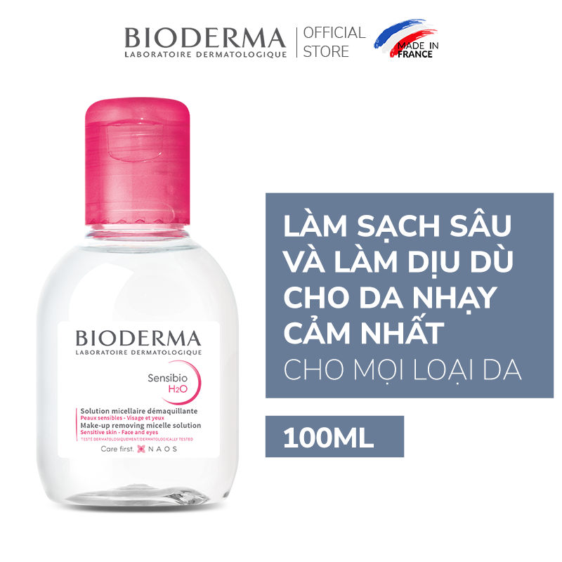 Dung dịch làm sạch và tẩy trang công nghệ Micellar Bioderma Sensibio H2O - 100ml