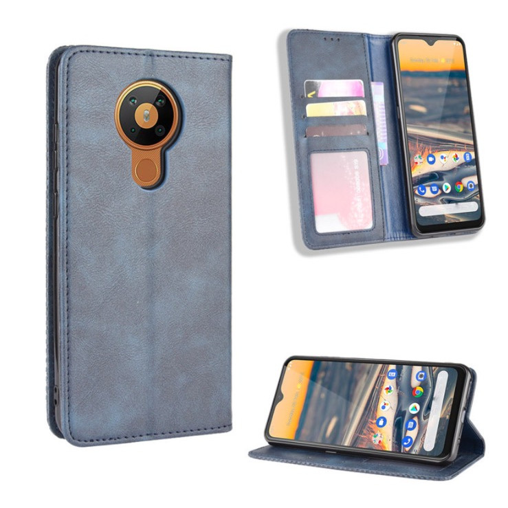 Bao da dành cho Nokia 5.3 Flip Wallet Leather dạng ví đa năng siêu bền siêu êm