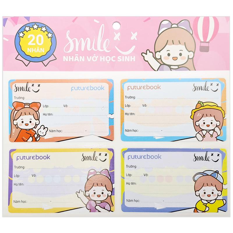 Nhãn Vở Học Sinh Smile - futurebook N147 (20 Nhãn)