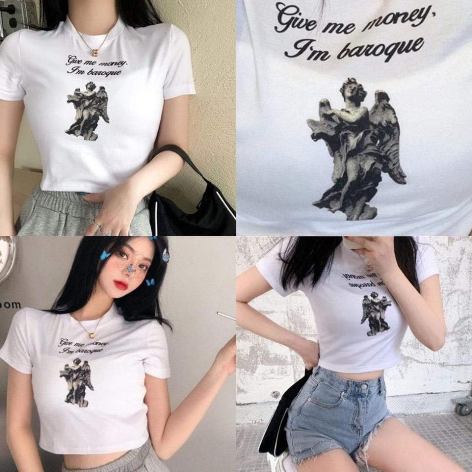 Áo croptop cộc tay dưới 55kg SAMM CLO - Thiên thần
