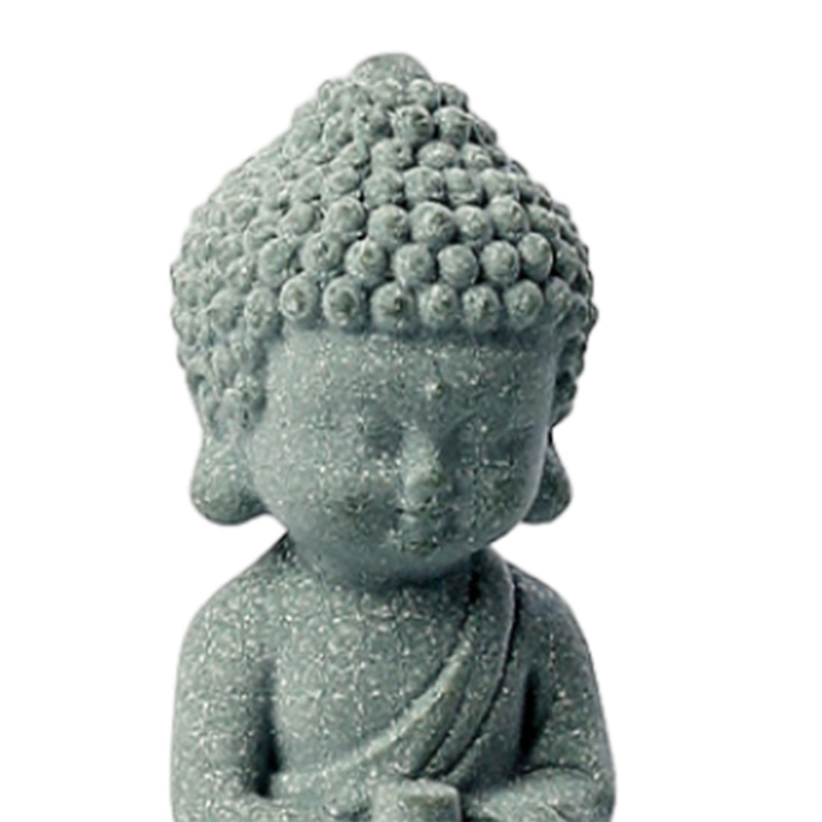 Resin Buddha Statue Miniature Sitting Buddha Statue for Office Hotel Desktop