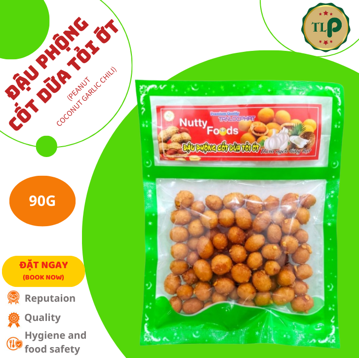 ĐẬU PHỘNG CỐT DỪA TỎI ỚT TÂN LỘC PHÁT - BỊCH 90G