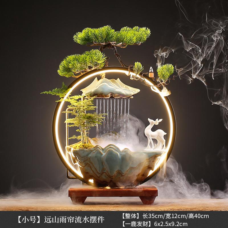 Thác nước non bộ phong thủy, tài lộc, may mắn, thịnh vượng, bình an