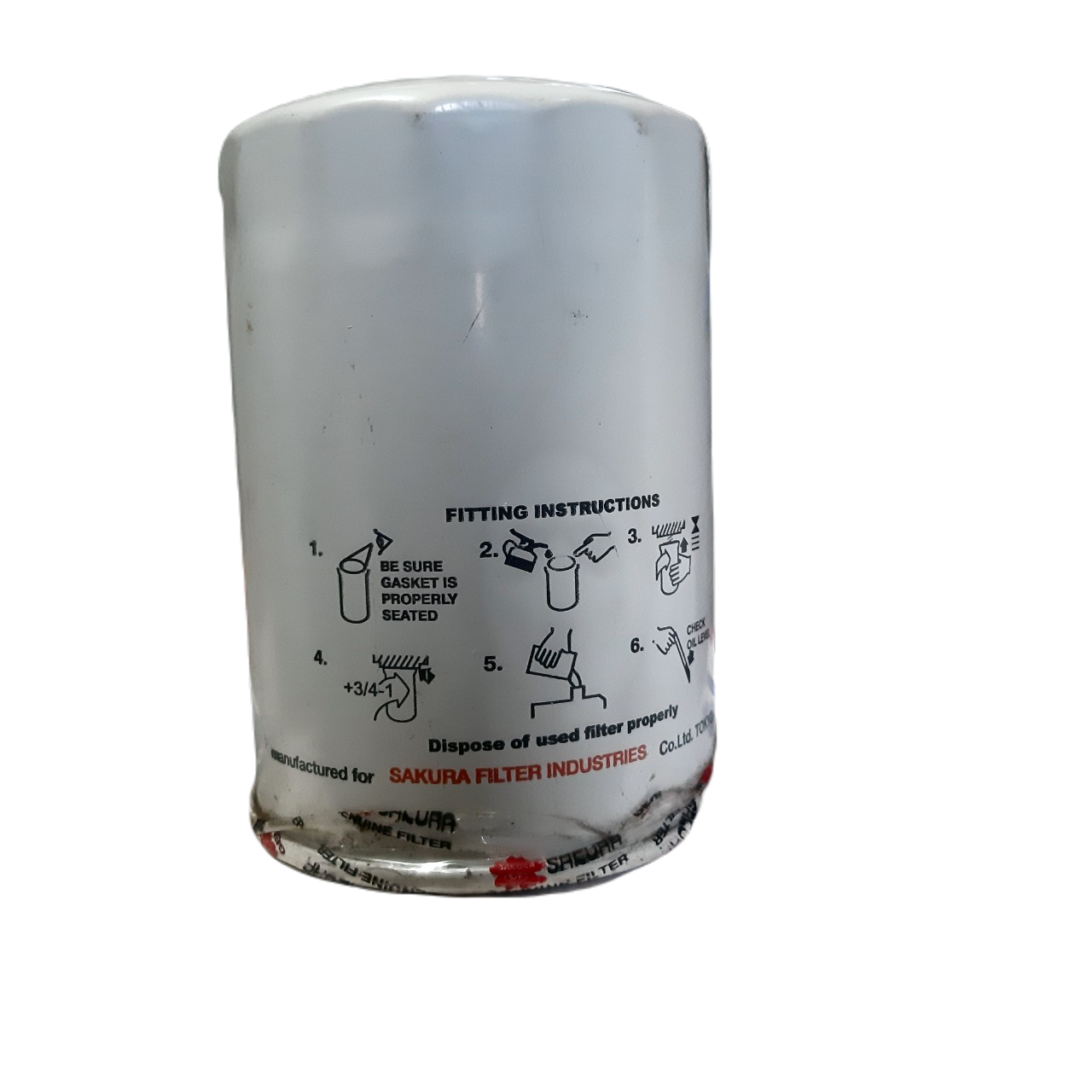[THANH LÝ] Lọc dầu nhớt động cơ Toyota Land Cuiser, C-1108/15601-68010, hàng Sakura (Indonesia)