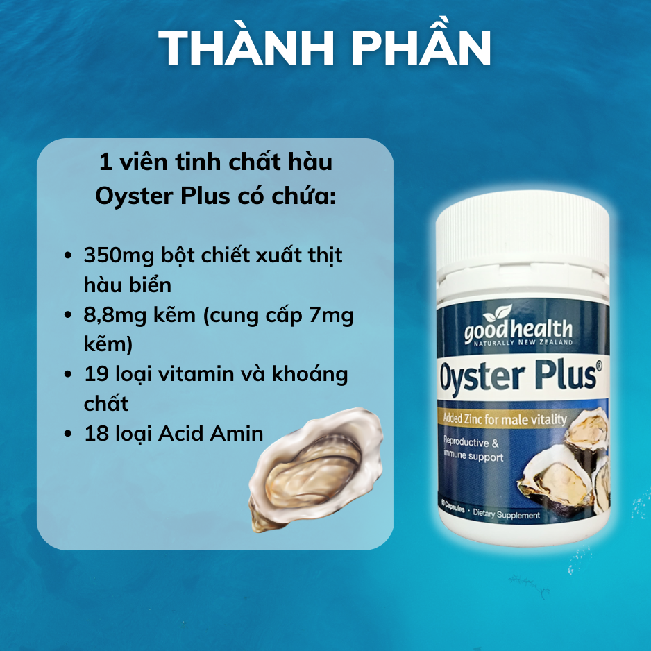 Tinh chất hàu Oyster Plus Goodhealth 30v