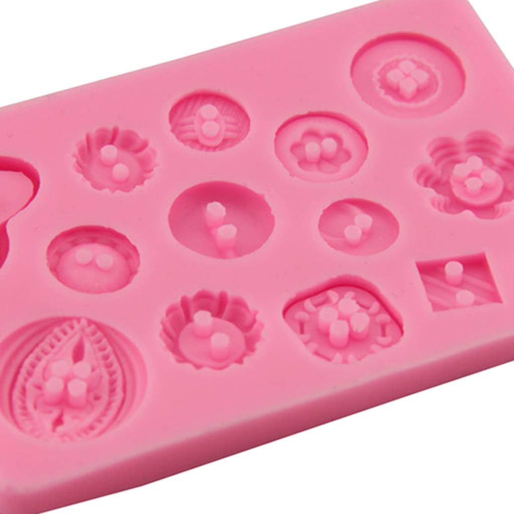 1 Set Floral Button Silicone DIY Jewelry Mold Resin Mould Baking Shape Mould