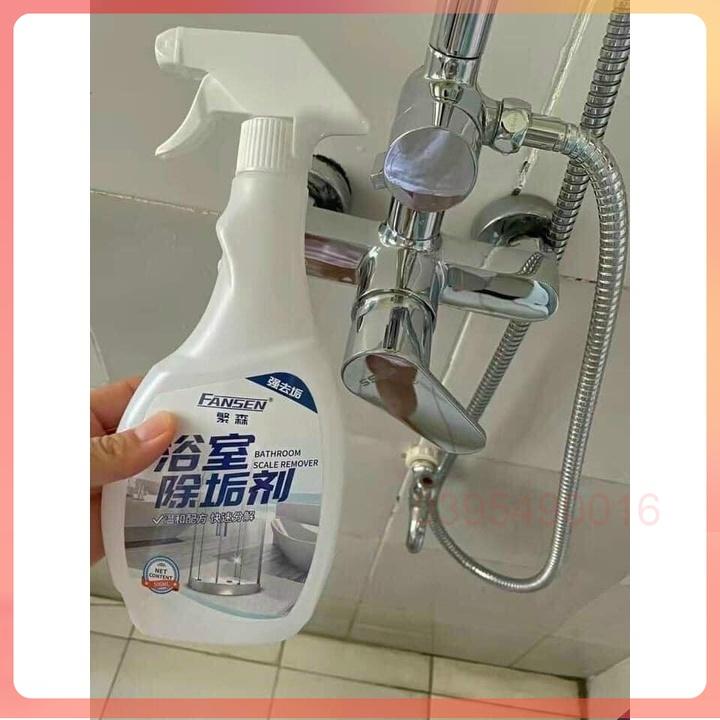 Chai xịt đa năng Fansen 500ml tẩy canxi vôi rửa vết ố vòi sen, nhà bếp nhà tắm, tẩy vết ố màu trên gạch hoa