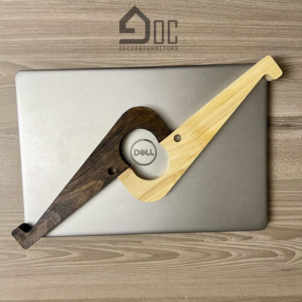 Giá Đỡ Gỗ, Kệ Gỗ, Tản Nhiệt Gỗ Cho Laptop Tinh Tế Góc Decor