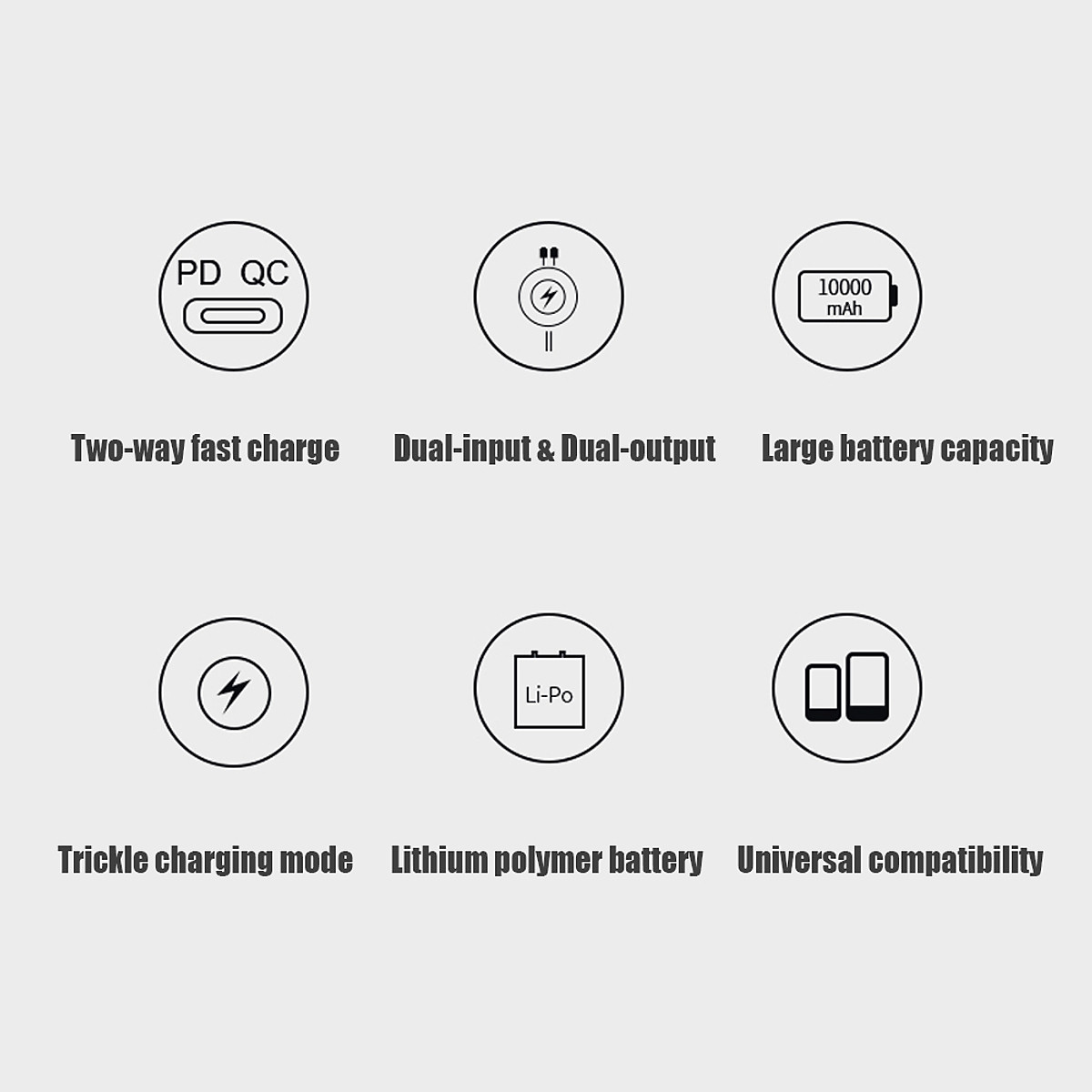 Pin Sạc Dự Phòng 10000mAh PD USB-C QCY PB10 Hỗ Trợ Sạc Nhanh PD Power Delivery 18W - Hàng Chính Hãng