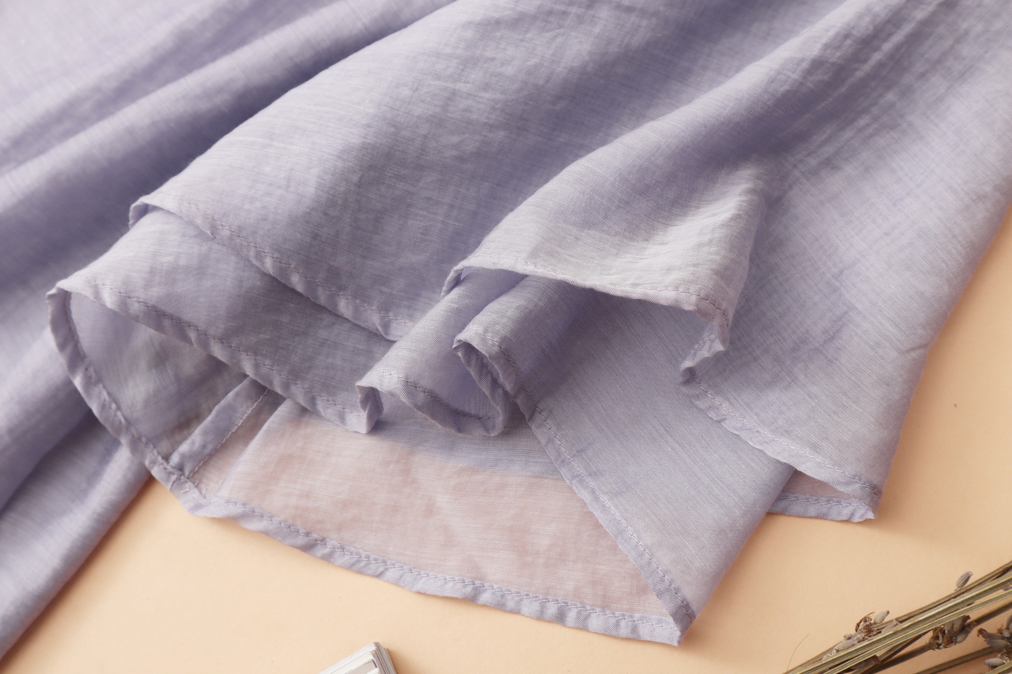 Áo tơ cotton KACHISA cánh tiên màu tím violet