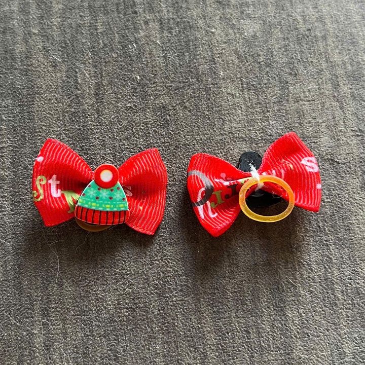 NƠ KẸP TÓC CÀI TÓC BUỘC TÓC GIÁNG SINH NOEL DỄ THƯƠNG MÃ 20 XINH XẮN CHO THÚ CƯNG CHÓ MÈO