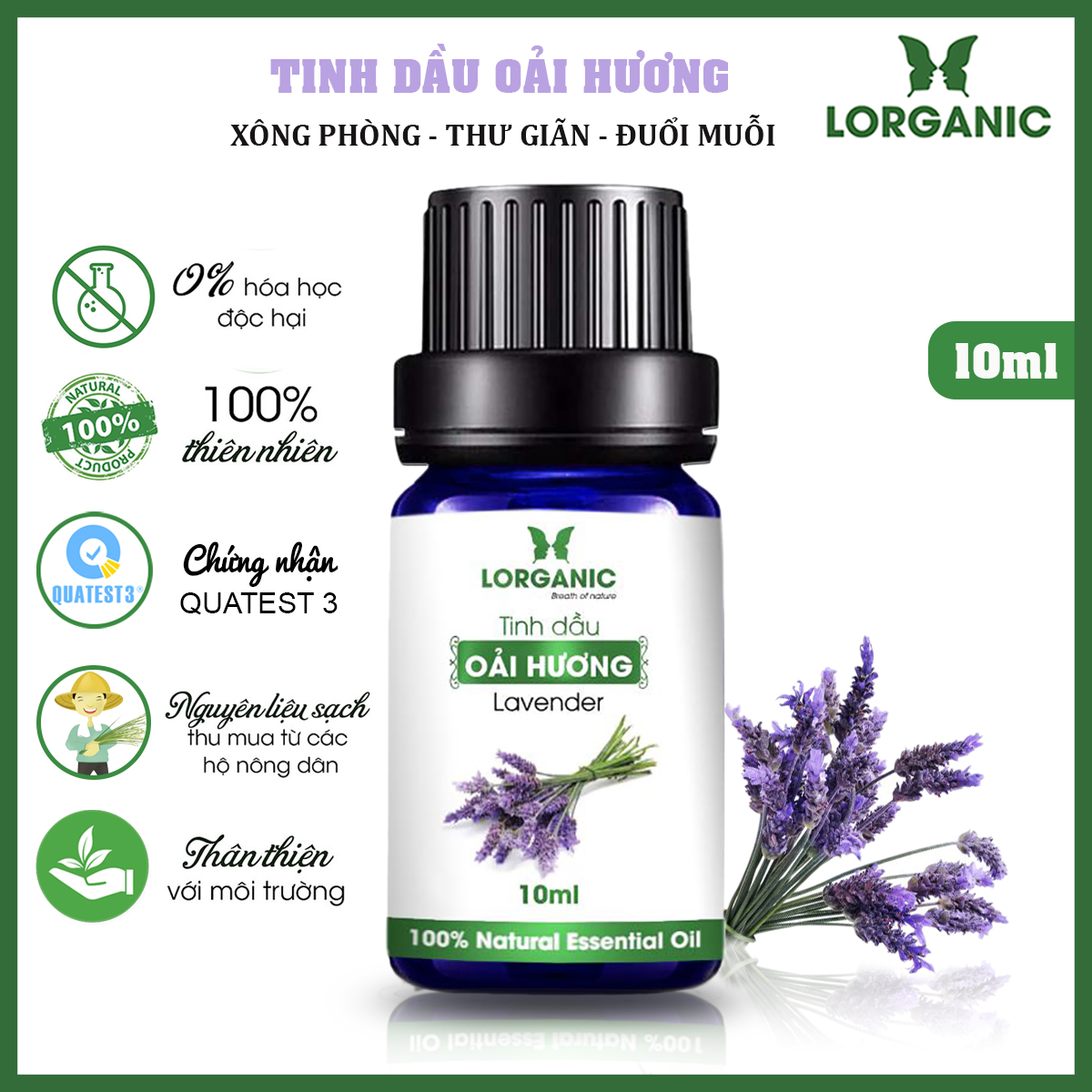 Tinh Dầu Oải Hương Nguyên Chất Lorganic LGN0007 (10ml)