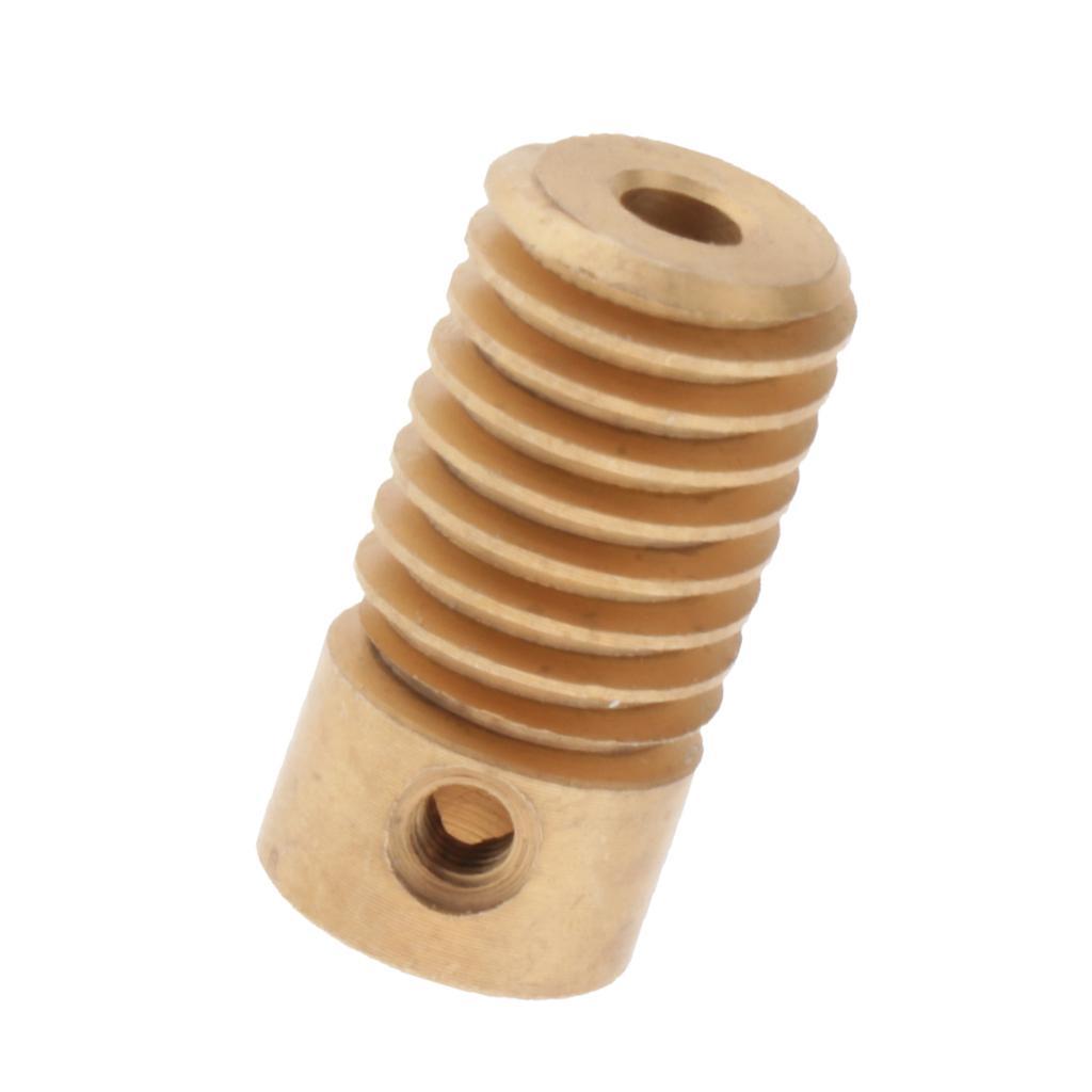 Brass Worm Gear Wheel Worm Gear Shaft Kits 0.5 Modulus