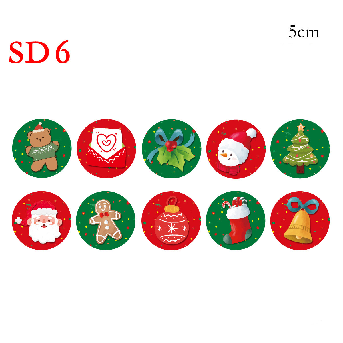 TD53_TEM DÁN MỪNG NOEL, GIÁNG SINH  &lt;&lt; NHIỀU SIZE- MẪU ĐẸP