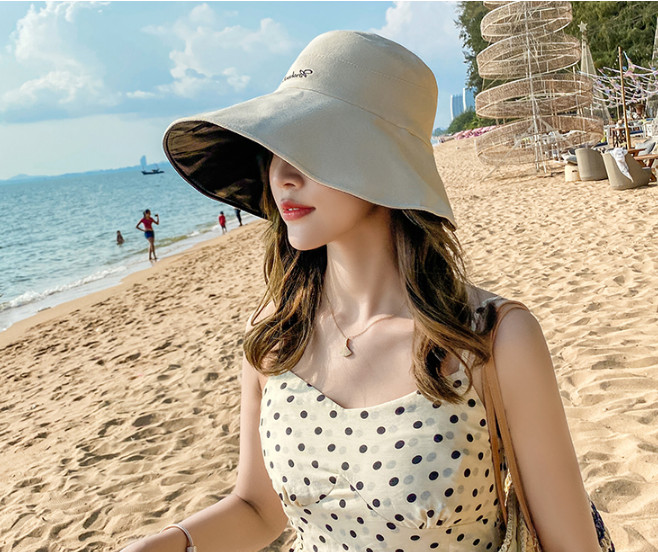 Mũ nón rộng vành chống nắng nửa đầu thời trang nữ