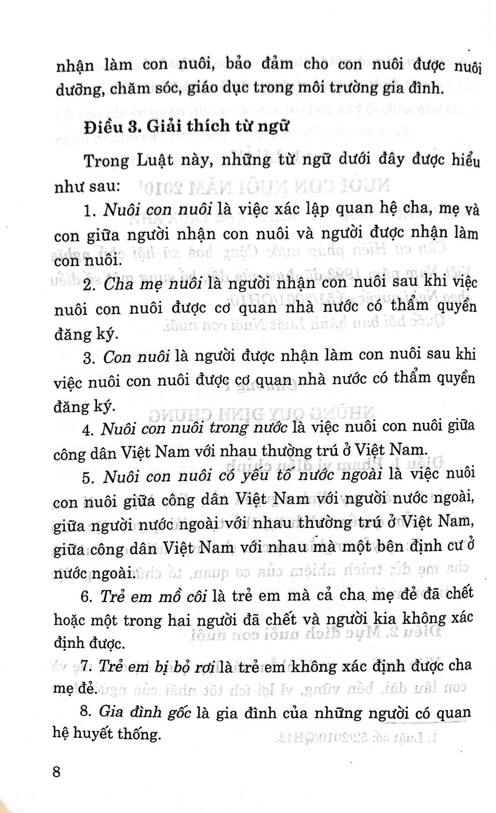 Luật nuôi con nuôi và văn bản hướng dẫn thi hành