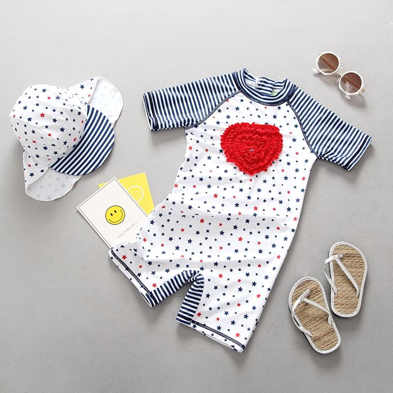 Bé Gái Đồ Bơi 1-6 Tuổi Sơ Sinh Áo Bơi Một Mảnh UV Bảo Vệ Trẻ Em Áo Tắm Hạc Áo Bơi Dành Cho trẻ Em