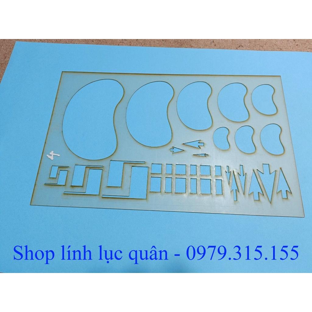 Thước chỉ huy tham mưu mẫu 4 (29x18cm)