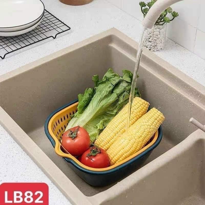 Set 6 Món Rổ Kèm Chậu Đựng Đồ Đa Năng Chất Liệu Nhựa Cao Cấp