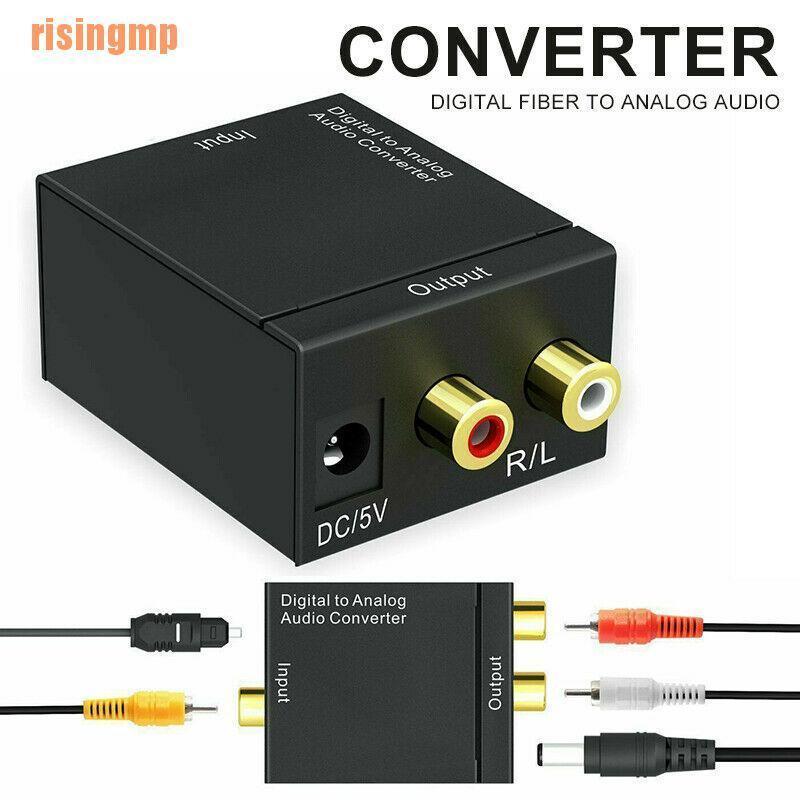 Bộ chuyển đổi âm thanh trục quang học kỹ thuật số sang Analog RCA L / R kèm dây cáp