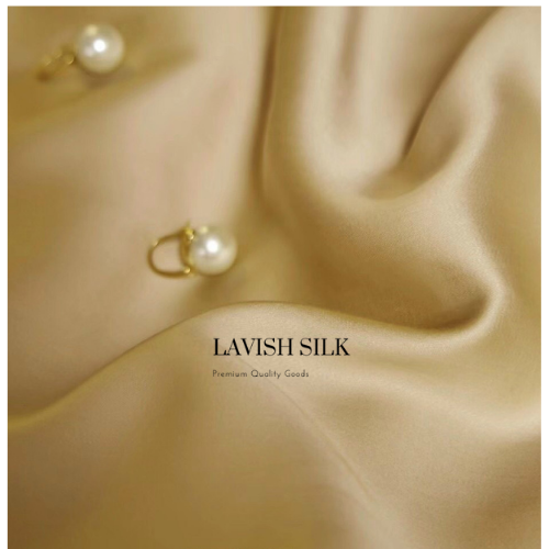 Trọn Bộ Ga Gối Lụa Kèm Chăn Sẵn Ruột + Tặng Bộ Quà Tặng Lavish Silk Cao Cấp - Vàng Đồng Mix Bạc Kim