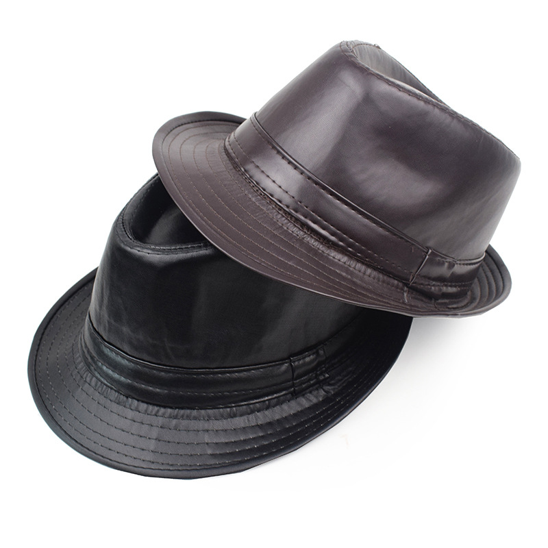 Nón mũ phớt cao bồi nam nữ Fedora comboy chất liệu da Hàng nhập dona23122503