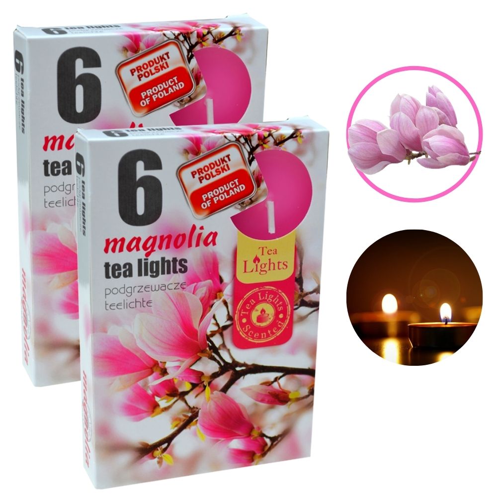 Combo 2 hộp 6 nến thơm tinh dầu Tealight Admit Magnolia - hoa mộc lan, nến trang trí, thơm phòng, thư giãn, khử mùi