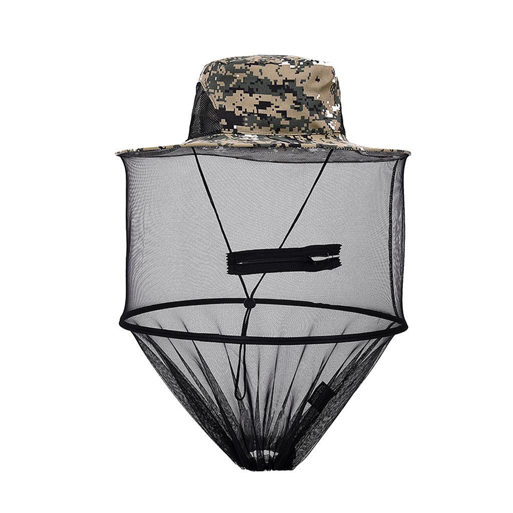 Anti Mosquito Mesh Head Face Protection Fishing Mask Hat Poloere