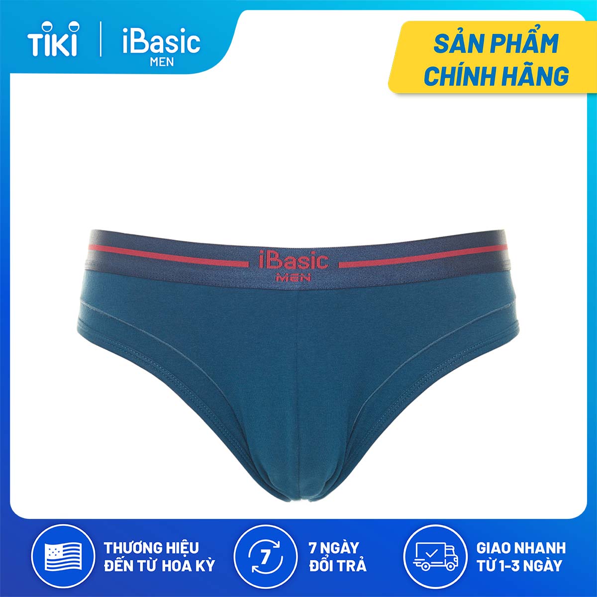 Combo 3 quần lót nam brief cotton USA iBasic PANM055