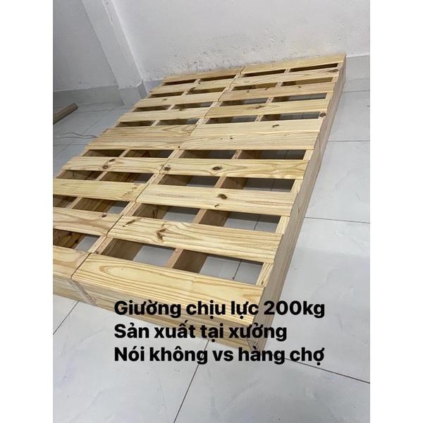 GIƯỜNG PALLET CHÂN CAO 20CM FULL KÍN CHÂN 4 MẶT SANG CHẢNH