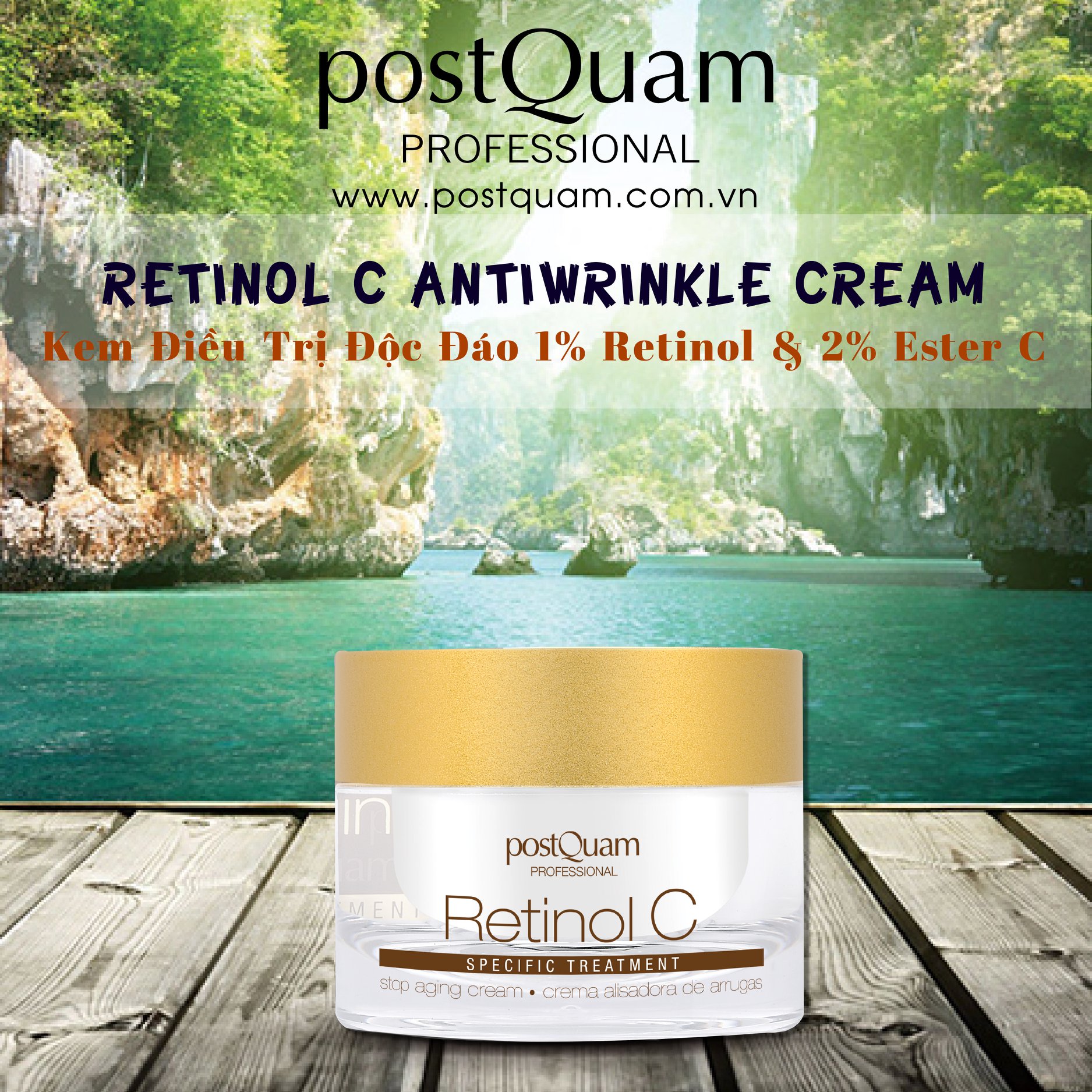 postQuam - Kem Độc Đáo Retinol và Ester C (50ml)