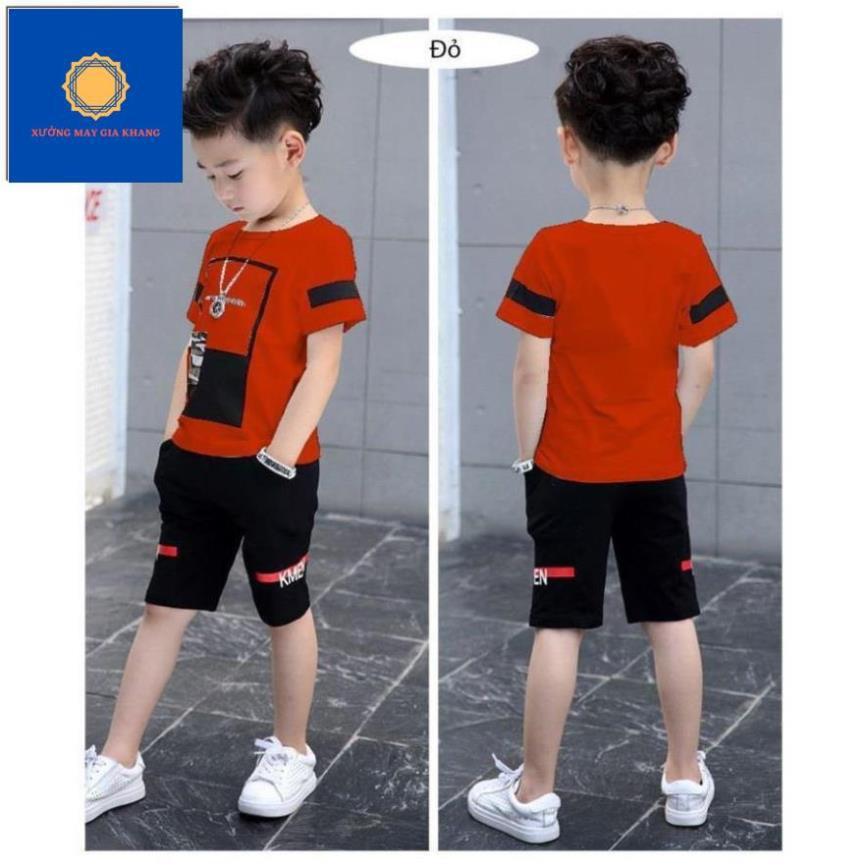 MS: 190305 - Đồ bộ quần áo thun bé trai, bé gái ngắn tay, thun cotton thoải mái vận động - Xưởng may Gia Khang