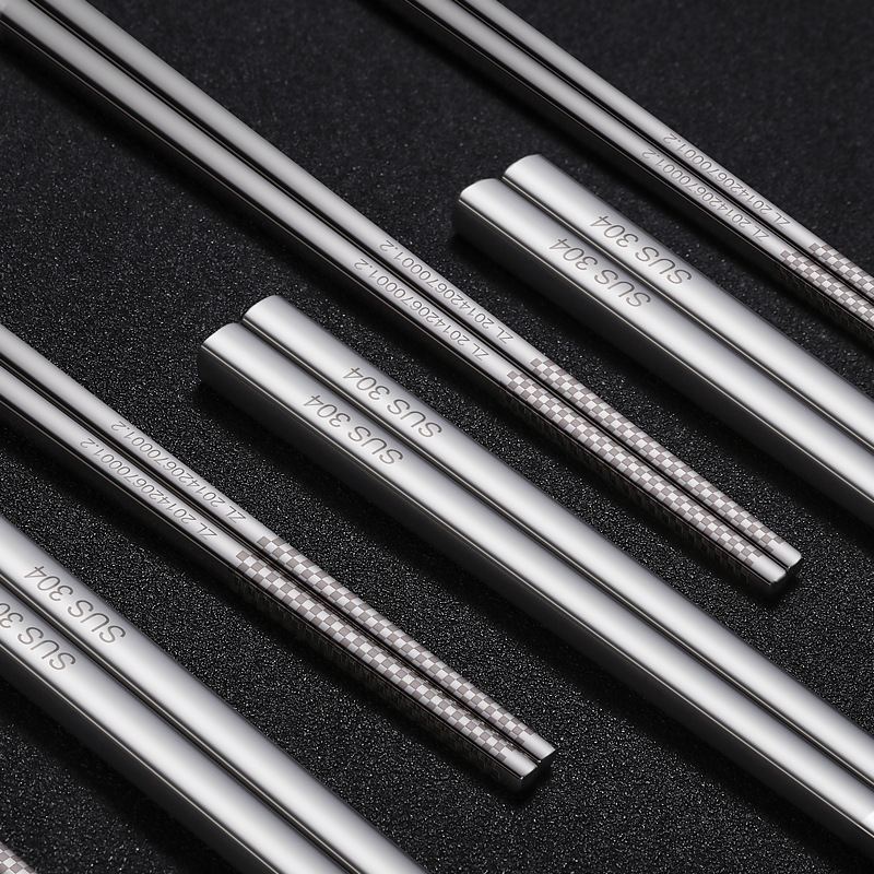 Đôi Đũa Inox Sus 304 Cán Vuông 23.5cm