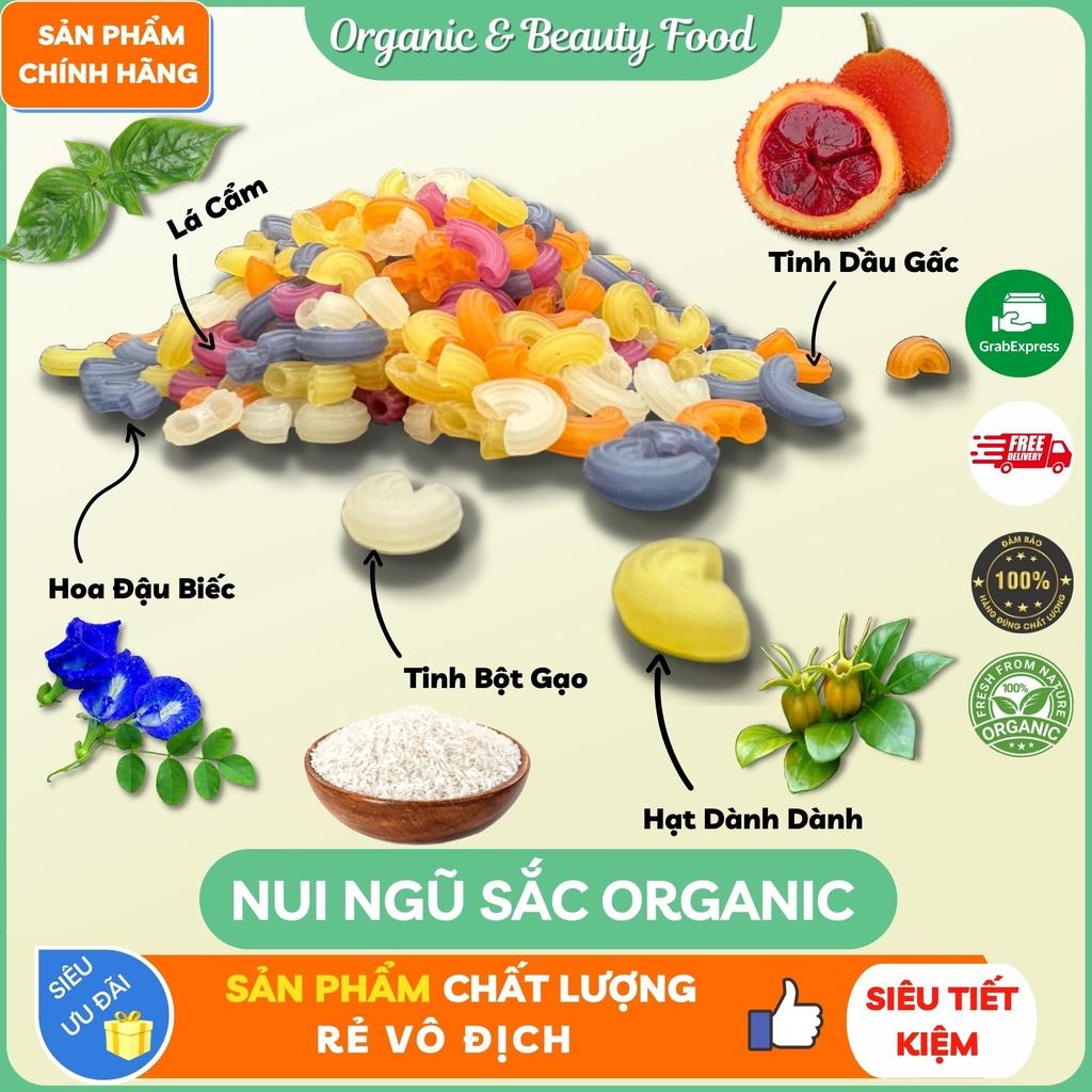 Nui Ngũ Sắc Organic&amp;Beauty - Nui Rau Củ FUMA Eatclean/ Giảm Cân / Healthy - Nui Hữu Cơ - Túi 300g/ 500g