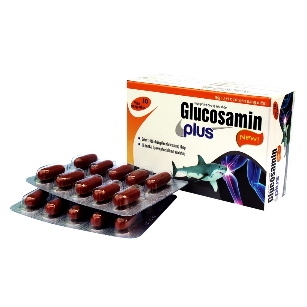 Viên Xương Khớp Glucosamin Plus Hỗ Trợ Tăng Tiết Dịch Khớp, Tái Tạo, Phục Hồi Mô Sụn - Greenmec